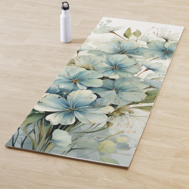 Tapis De Yoga Vigne de fleurs (En situation)