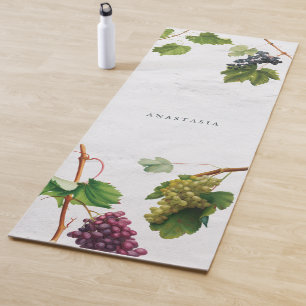 Tapis De Yoga Vignoble de raisins Ile grecque méditerranéenne