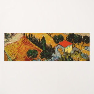 Tapis De Yoga Vincent van Gogh - Paysage, Maison et Laboureur