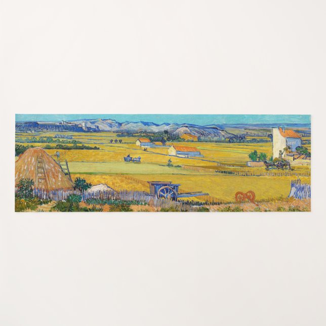 Tapis De Yoga Vincent van Gogh - Récolte à La Crau (Devant (Horizontal))