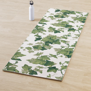 Tapis De Yoga Vins verts frais sur Arrière - plan blanc