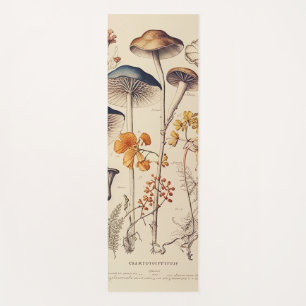 Tapis De Yoga Vintage Champignon naturaliste brûlé orange