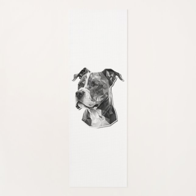 Tapis De Yoga Visage de chien Pitbull (Devant)