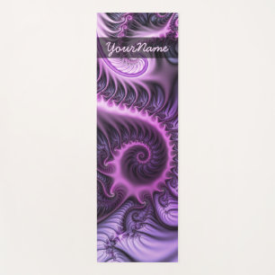 Tapis De Yoga Vivid Abstrait Cool rose violet Fractal Nom
