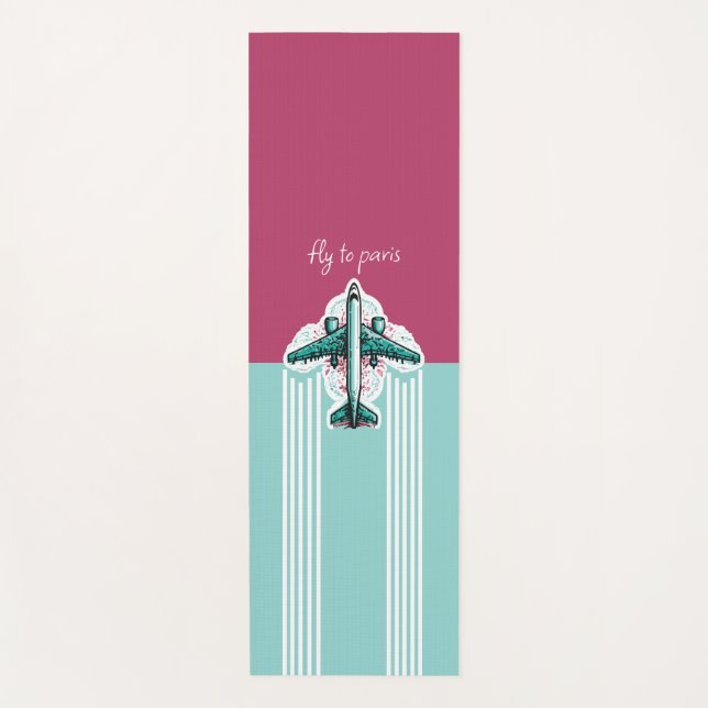 Tapis De Yoga Vol vers Paris (Devant)