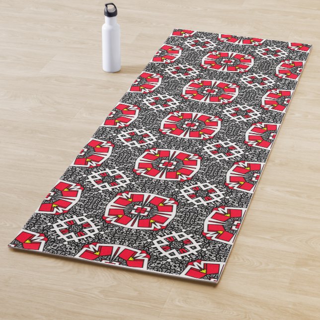 Tapis De Yoga Volume seize kaléidoscope art neuf (En situation)