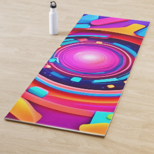 Tapis De Yoga Vortex cosmique : une odyssée néon