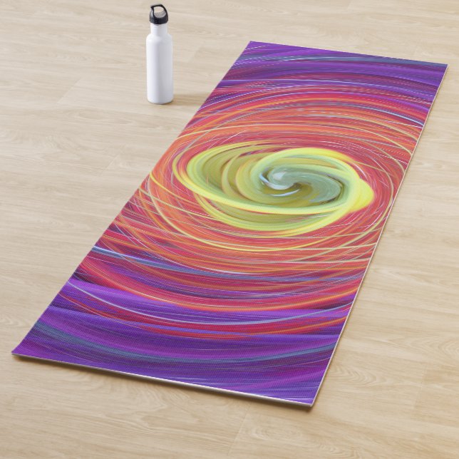 tapis de yoga vortex floral (En situation)