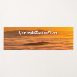 Tapis De Yoga Votre soleil de texte personnalisé au-dessus du pa
