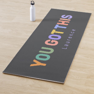 Tapis De Yoga VOUS Y ARRIVEZ Citation Motivation   Nom personnal