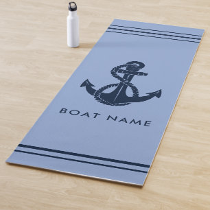 Tapis De Yoga Voyage à la plage avec ancre de bateau nautique