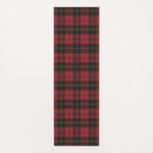 Tapis De Yoga Wallace Red Patiné Original Tartan écossais