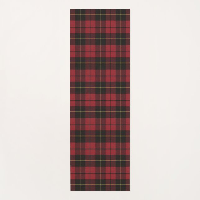 Tapis De Yoga Wallace Red Patiné Original Tartan écossais (Devant)