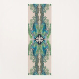 Tapis De Yoga Water Path Flow – Abstract Aqua & Green Fluid Art
