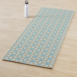 Tapis De Yoga Watercolor design blue and beige yoga mat