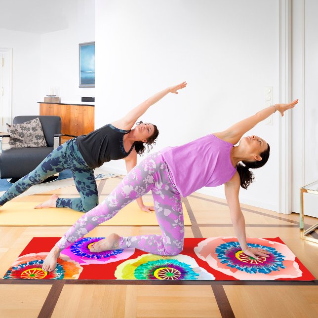 Tapis De Yoga Watercolor poppies (Créateur téléchargé)