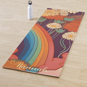 Tapis De Yoga Watercolor Tropical Hawaiian Beach