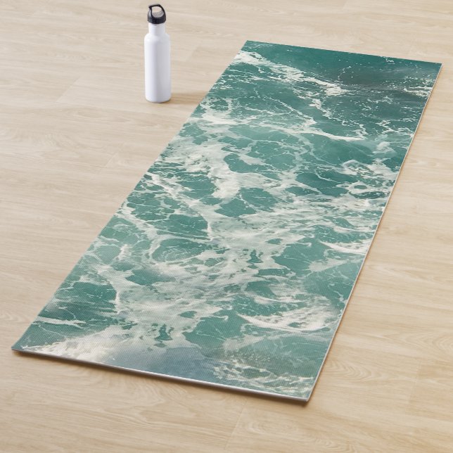 Tapis De Yoga Waves Blue Green (En situation)