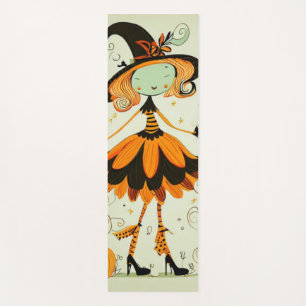 Tapis De Yoga whimsical/sorcière/citrouille/chute