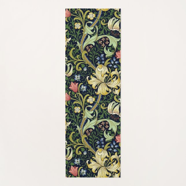 Tapis De Yoga William Morris Golden Lily modèle floral (Devant)