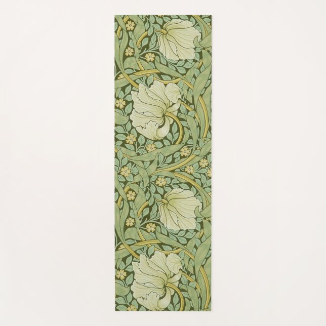 Tapis De Yoga William Morris Pimpernel Fond d'écran bleu Floral (Devant)
