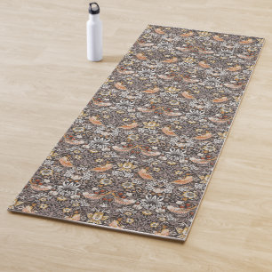 Tapis De Yoga William Morris Strawberry Thief Charbon de Bois Oc