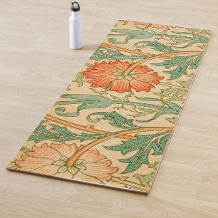 Tapis De Yoga William Morris's Pink et Rose célèbre motif