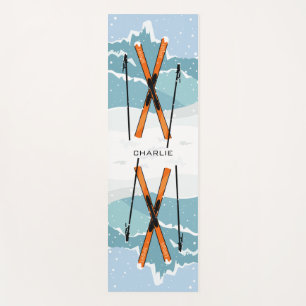 Tapis De Yoga Winter Ski nom personnalisé yoga mat