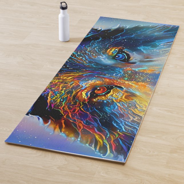 Tapis De Yoga Wolf de l'esprit mystique (En situation)