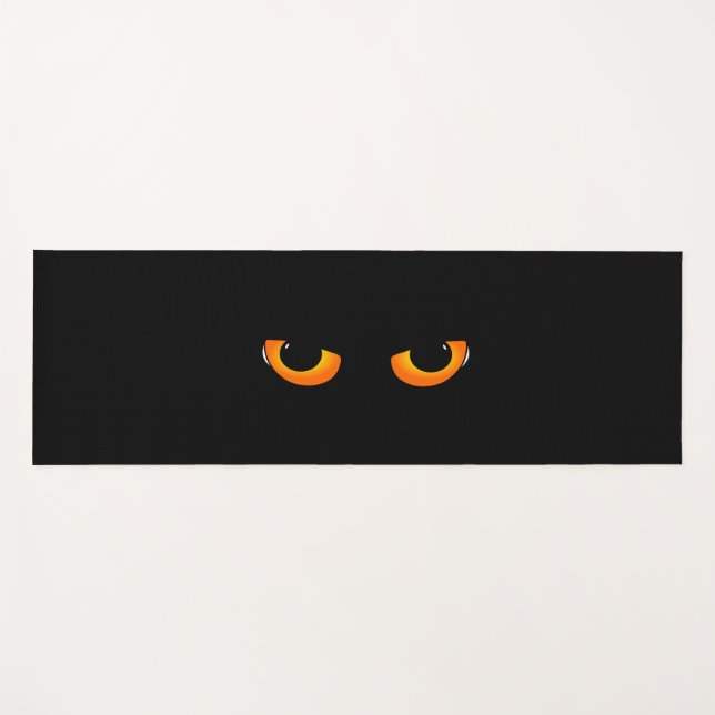 Tapis De Yoga Yeux éffrayants (Devant (Horizontal))