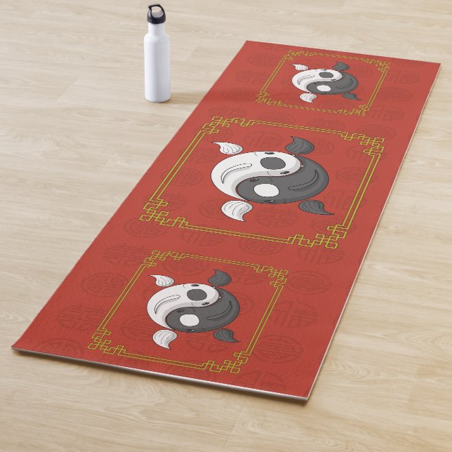 Tapis De Yoga Yin et Yang le Koi Yoga Mat (En situation)