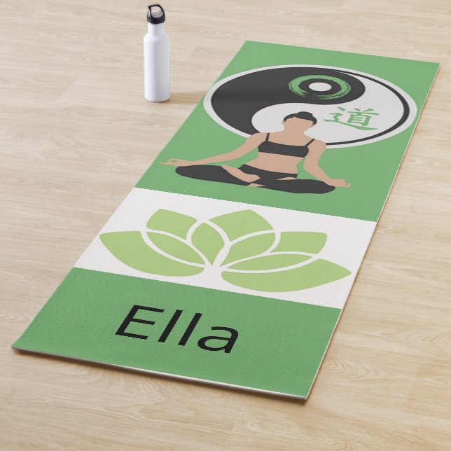 Tapis De Yoga Ying Yang Lotus Image Personnalisée Yoga Mat (En situation)