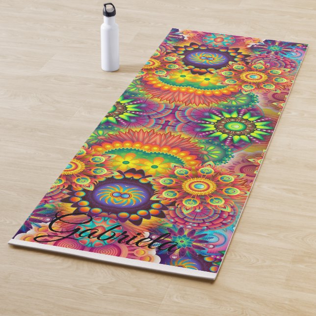 Tapis De Yoga Yoga belles couleurs fitness Personnalisé YOGA (En situation)