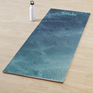 Tapis De Yoga Yoga bleu Abstrait
