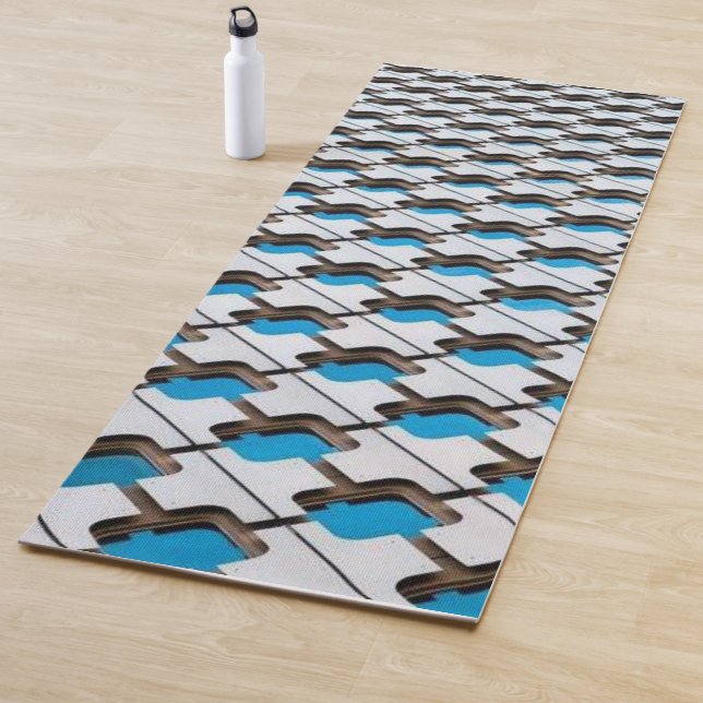Tapis de Yoga Yoga Bleu Gris (En situation)