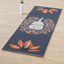 Yoga Cat Lotus Indigo Yoga Mat
