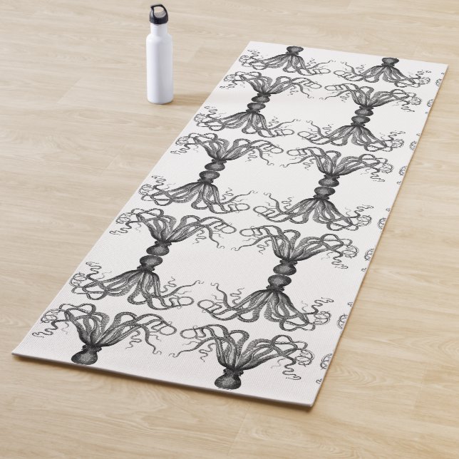 Tapis De Yoga Yoga Exercice Mat Octopus Vintage (En situation)