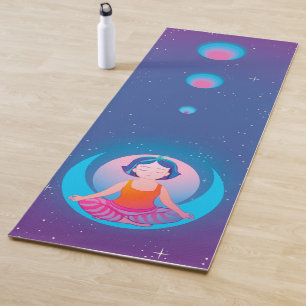 Tapis De Yoga Yoga girl making asanas pattern yoga mat