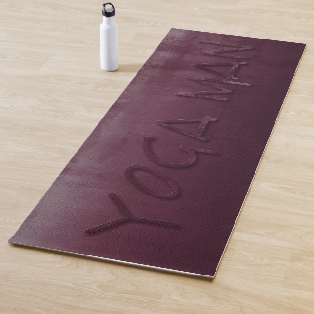 Tapis De Yoga Yoga Homme violet gris rustique (En situation)