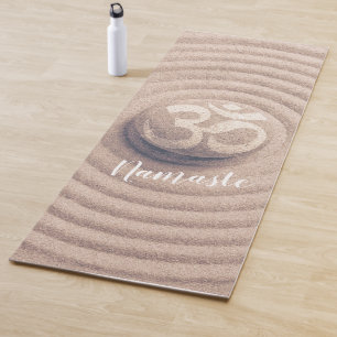 Tapis De Yoga YOGA Instructeur Zen OM symbole Pebble sur Sable R