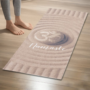 Tapis De Yoga YOGA Instructeur Zen OM symbole Pebble sur Sable R