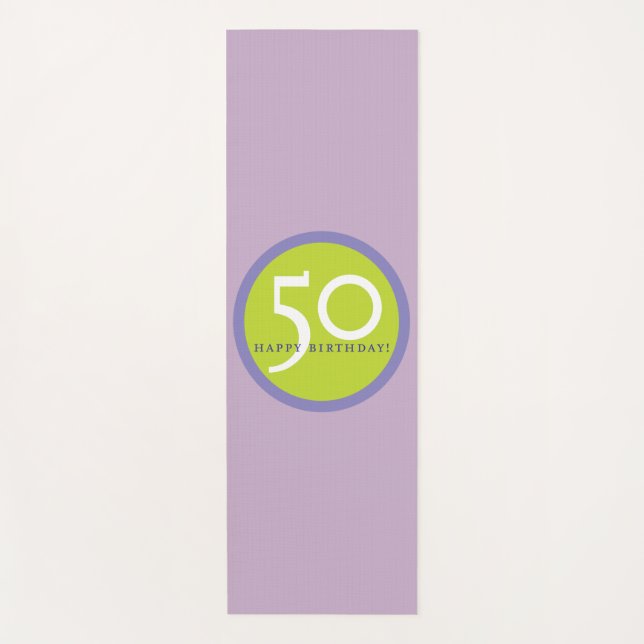 Tapis De Yoga Yoga Joyeux anniversaire 50 (Devant)