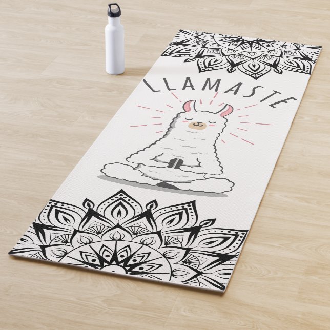 Tapis De Yoga Yoga Llama - Llamaste Pun Mindfulness Mandala (En situation)