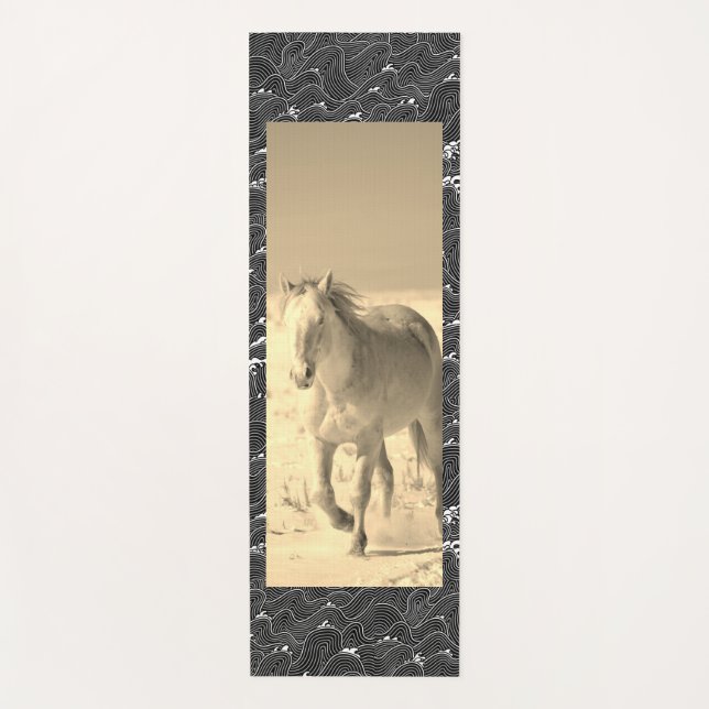 TAPIS DE YOGA YOGA MAT AVEC CHEVAUX SAUVAGES (Devant)