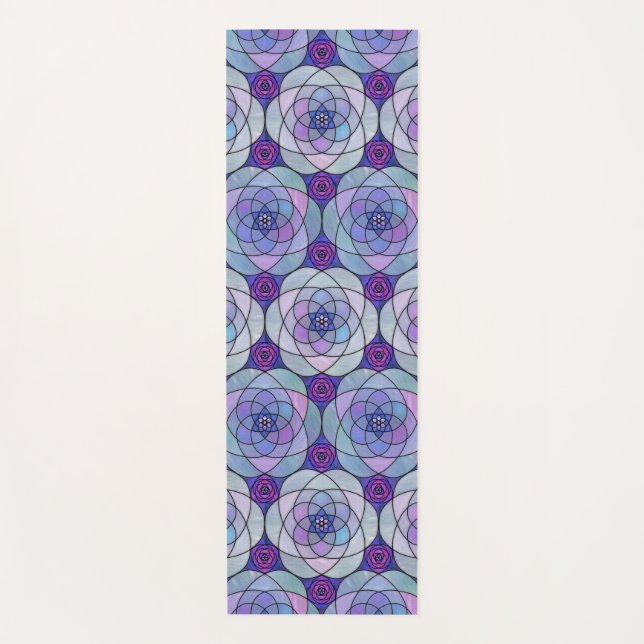 Tapis De Yoga Yoga Mat avec mandala aux tons bijoux (Devant)