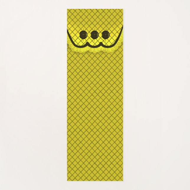 Tapis De Yoga Yoga Mat Coussin Top Design Jaune (Devant)