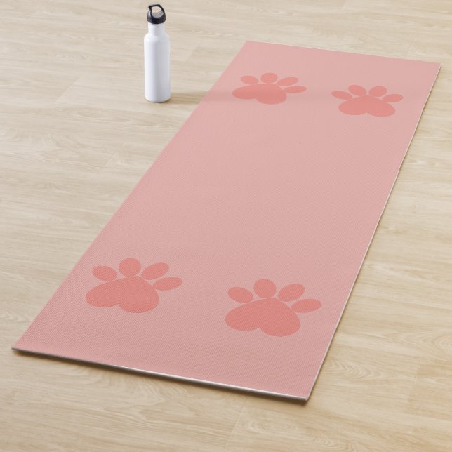 Tapis De Yoga Yoga Mat de Chien - Corail Contenté (En situation)