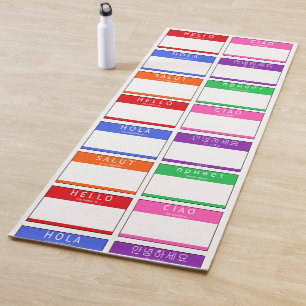 Tapis De Yoga Yoga Mat Exercice Hello Ciao Hola Langue étrangère
