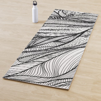 Tapis De Yoga YOGA MAT feat. hand-drawn line art both sides