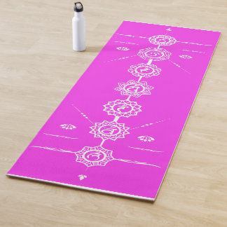 Tapis De Yoga Yoga mat guide 7 chakras design rose